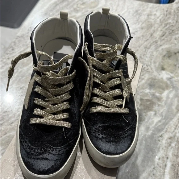 Golden Goose Midstar Sneakers with Glittery Gold Laces - Picture 8 of 15